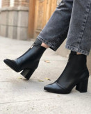 نیمبوت قهوه ای پاشنهدار