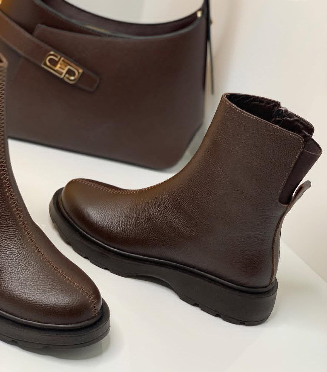 نیمبوت قهوه ای دخترانه