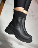 پوتین چرم ساق کوتاه